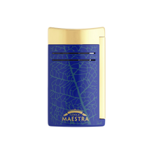 Load image into Gallery viewer, S.T. Dupont Maxijet Partagas Blue/Gold Lighter
