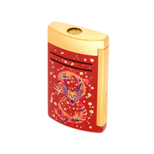 Load image into Gallery viewer, S.T. Dupont Chrome Dragon Red Lighter
