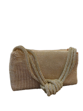 Load image into Gallery viewer, Knotted Mesh Rhinestone Handbag
