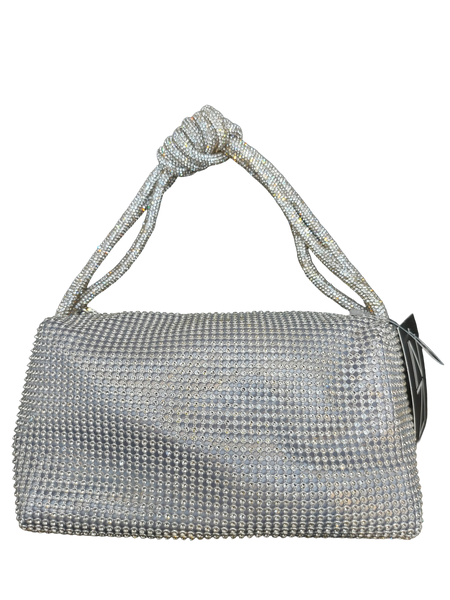Knotted Mesh Rhinestone Handbag