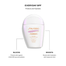 Load image into Gallery viewer, Shiseido Urban Environment Oil-Free Sunscreen SPF 42 Lightweight, daily oil-free sunscreen protects against harmful UV rays, hydrates skin, and doubles as a face primer.
