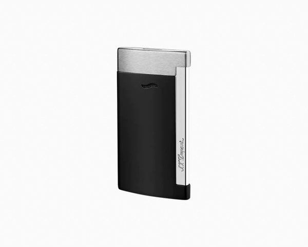 S.T. Dupont Slim 7 Matte Black and Brushed Chrome Lighter